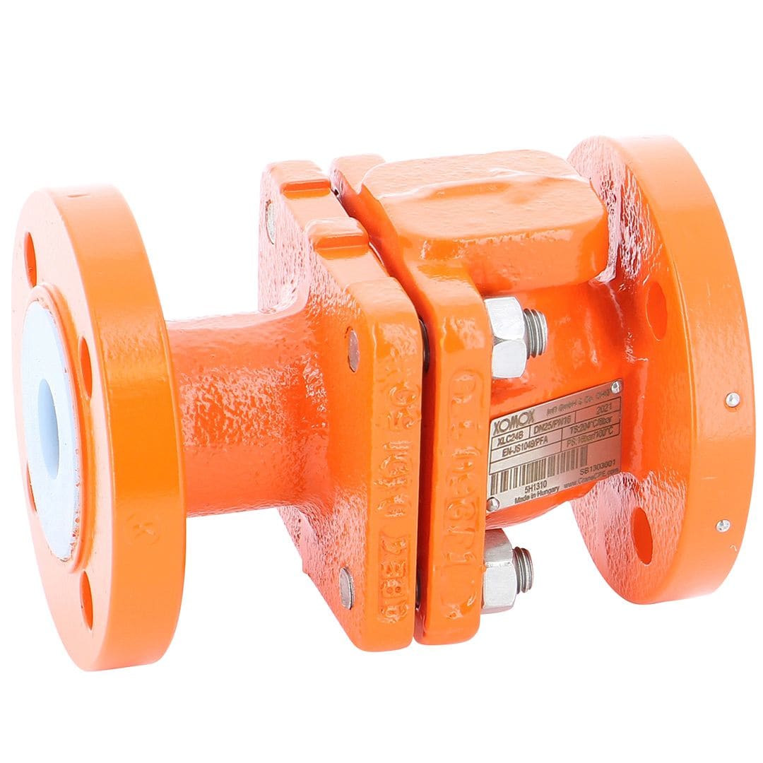 Sferaco - Clapet à boule fonte GS revêtu PFA Série XLC à brides PN10/16 DN25