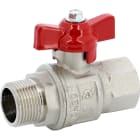 Sferaco - Vanne à sphère laiton industrie Série 537 mâle femelle manette rouge 1" BSP