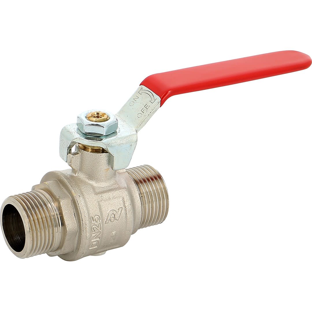 Sferaco - Vanne à sphère laiton industrie Série 538 mâle mâle poignée rouge 3/4" BSP