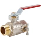 Sferaco - Vanne à sphère laiton titré Bât+ mâle femelle à purge portée plate Ø1''