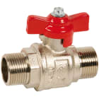 Sferaco - Vanne à sphère laiton industrie Série 548 mâle mâle manette rouge 1" BSP