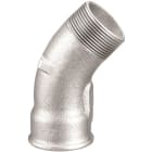 Sferaco - Raccord fonte malléable courbe male femelle grand rayon 45° Série 040G galva 2"