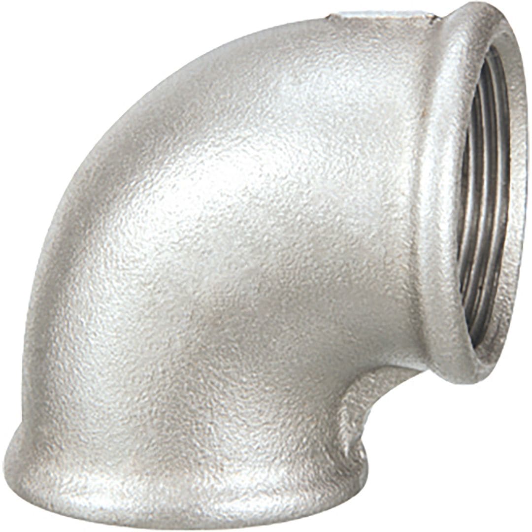 Sferaco - Raccord fonte malléable courbe femelle petit rayon 090° Série 090G galva DN3/4"