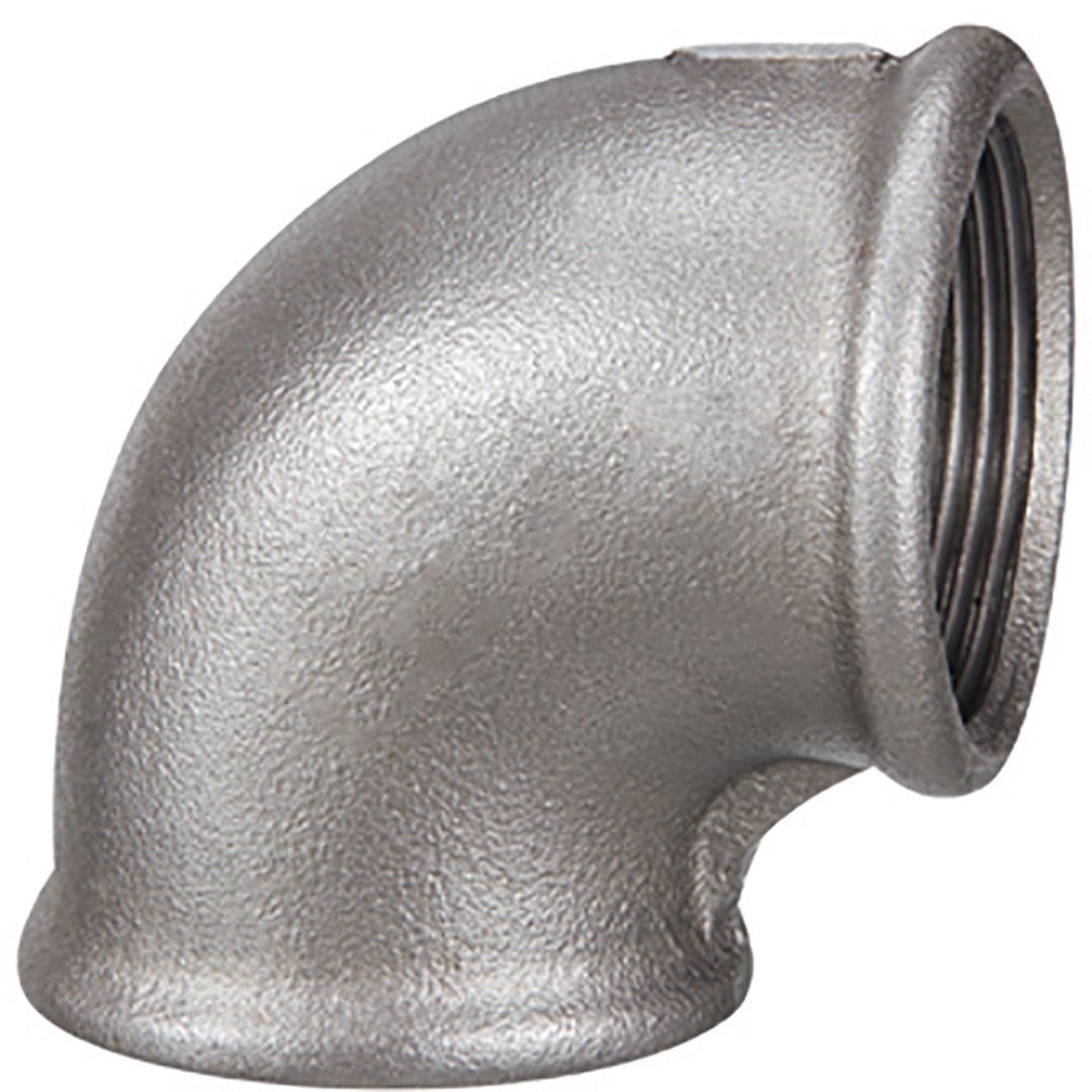 Sferaco - Raccord fonte malléable courbe femelle petit rayon 090° Série 090N noir DN3/4"