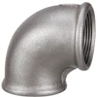 Sferaco - Raccord fonte malléable courbe femelle petit rayon 090° Série 090N noir DN3/4"