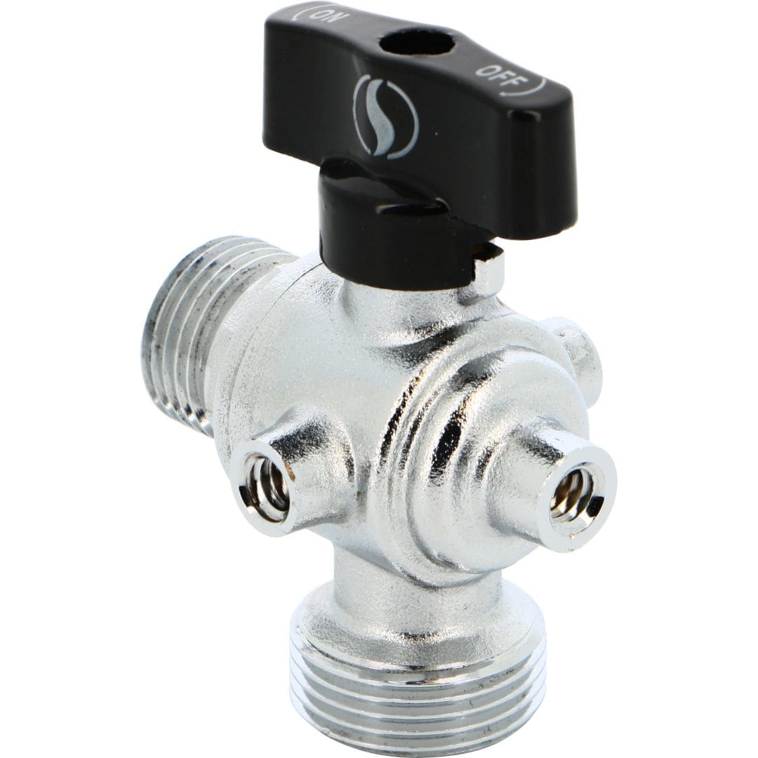 Sferaco - Vanne à sphère laiton équerre fixation intégrée Fix In Série 1385 avec aimant