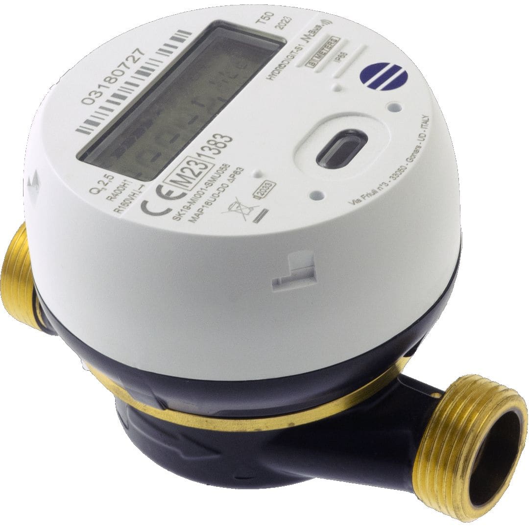 Sferaco - Compteur eau chaude jet unique digital Hydrodigit MID R250 Série 1795 DN20 L130