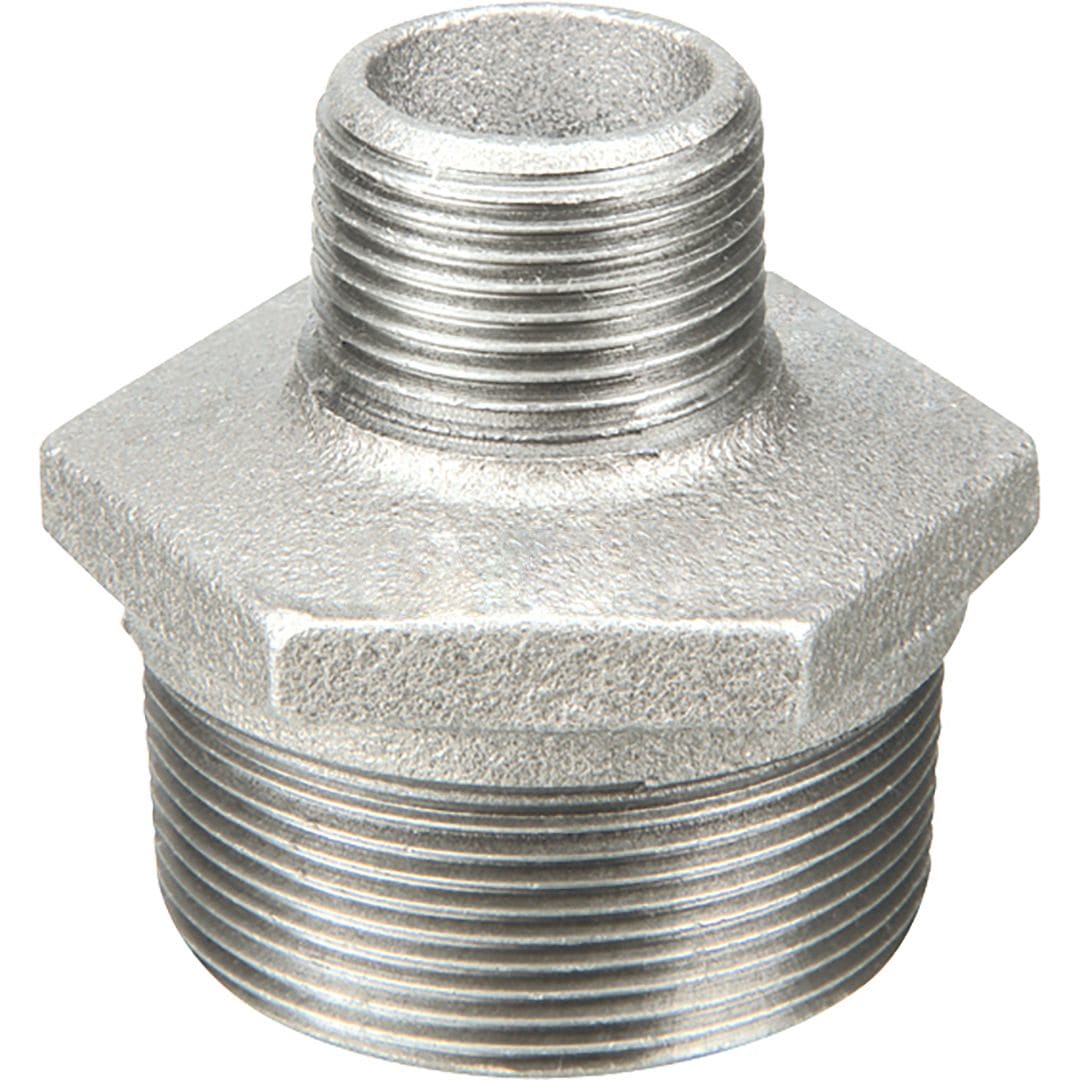 Sferaco - Raccord fonte malléable mamelon male réduit Série 0245G galva DN1"1/4-1/2" BSP