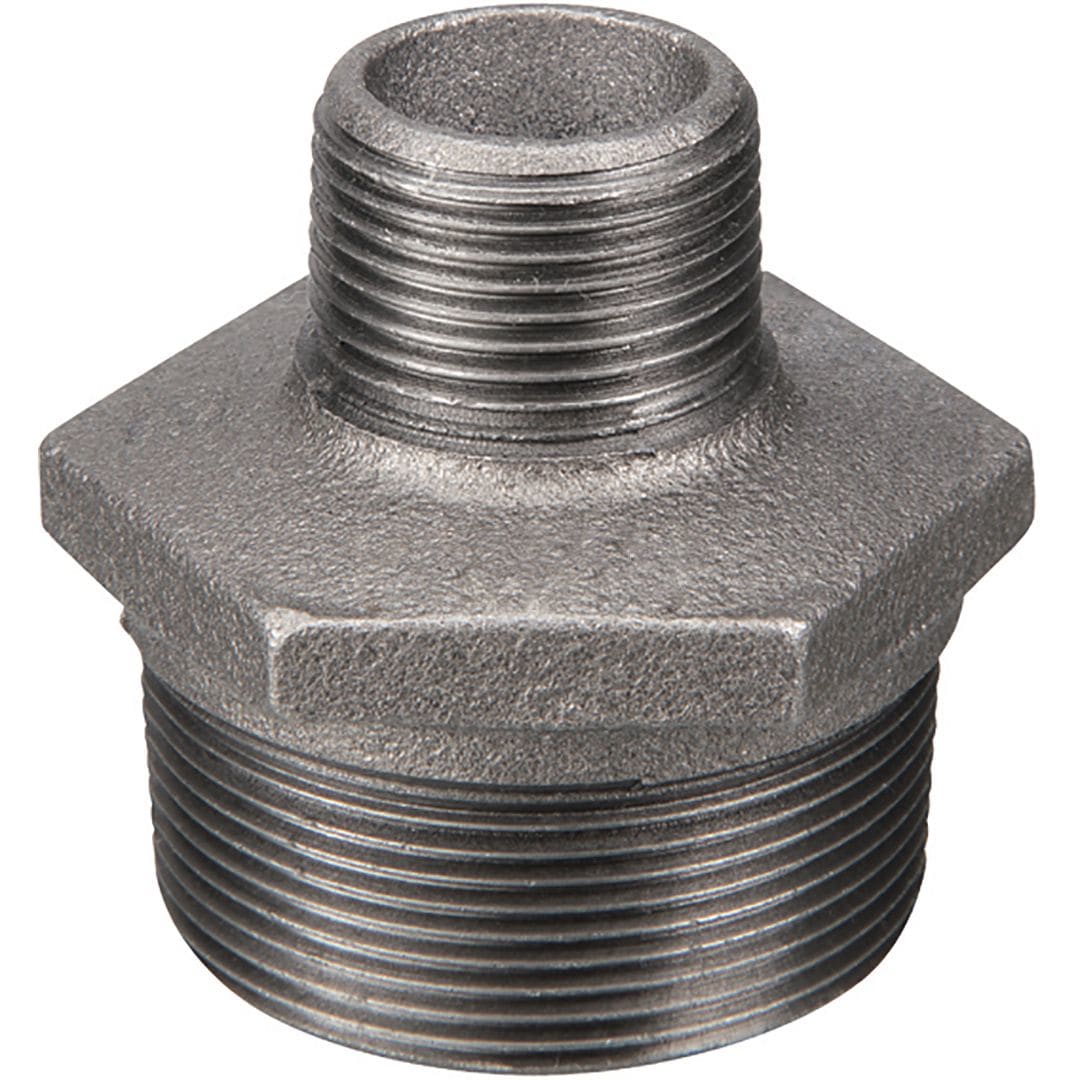 Sferaco - Raccord fonte malléable mamelon male réduit Série 0245N noir DN1"1/4-1" BSP