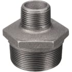 Sferaco - Raccord fonte malléable mamelon male réduit Série 0245N noir DN1"1/4-1" BSP