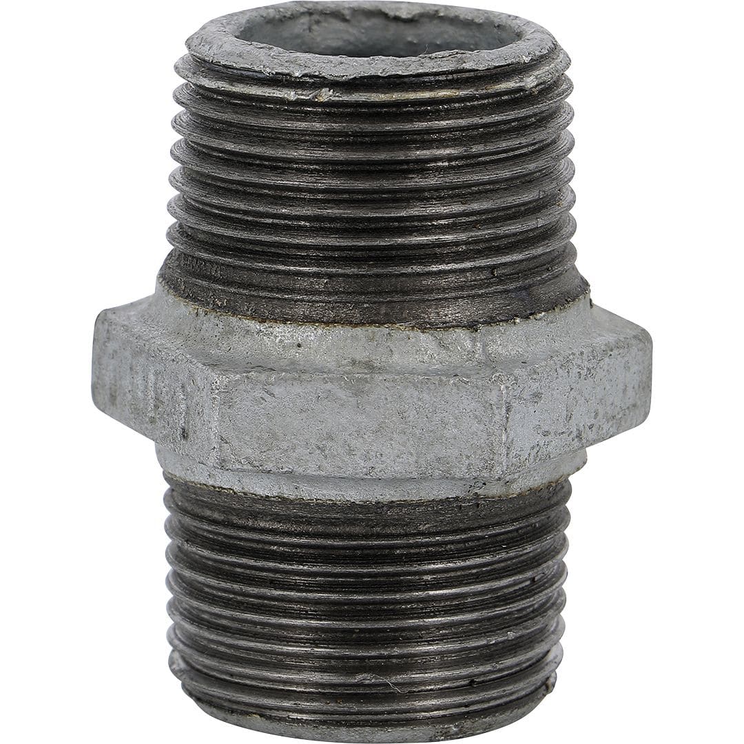 Sferaco - Raccord fonte malléable mamelon double égal male Série 0280G galvanisé DN1"1/4