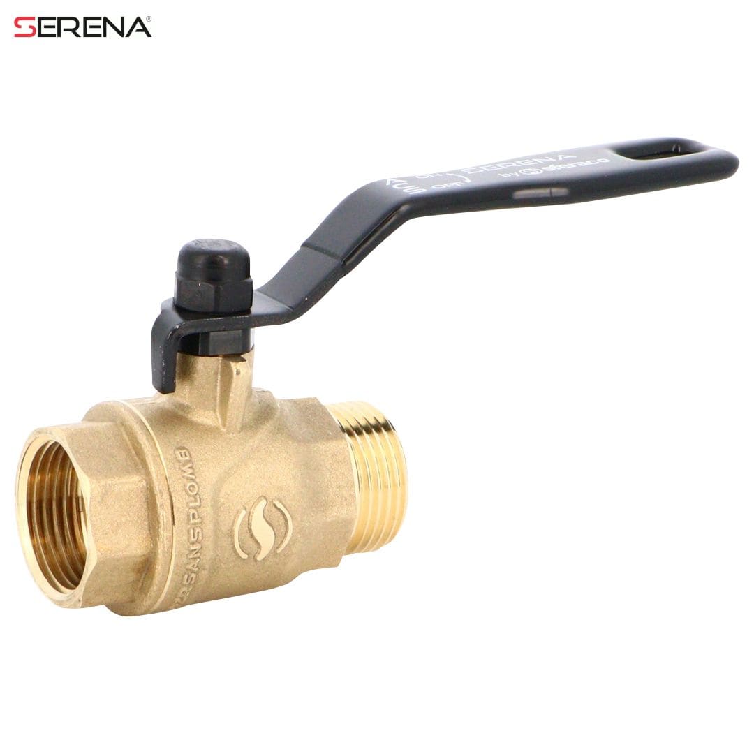 Sferaco - Vanne à sphère laiton CW724R Serena  MF DN3/8" levier noir garantie 15 ans DVGW