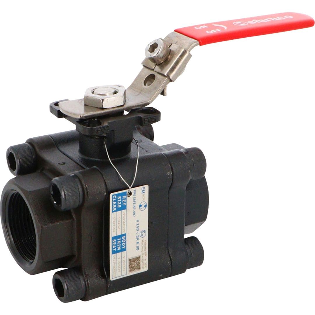 Sferaco - Vanne à boisseau sphérique 3 pièces acier ISO sécurité feu Série 702DM2 SW DN25