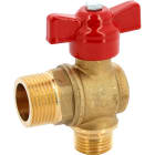 Sferaco - Vanne sphère laiton CW617N équerre manette rouge mâle DN1/2" - mâle DN1/2"