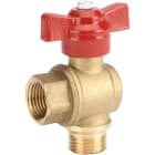 Sferaco - Vanne sphère laiton CW617N équerre manette rouge femelle DN1/2" - mâle DN1/2"