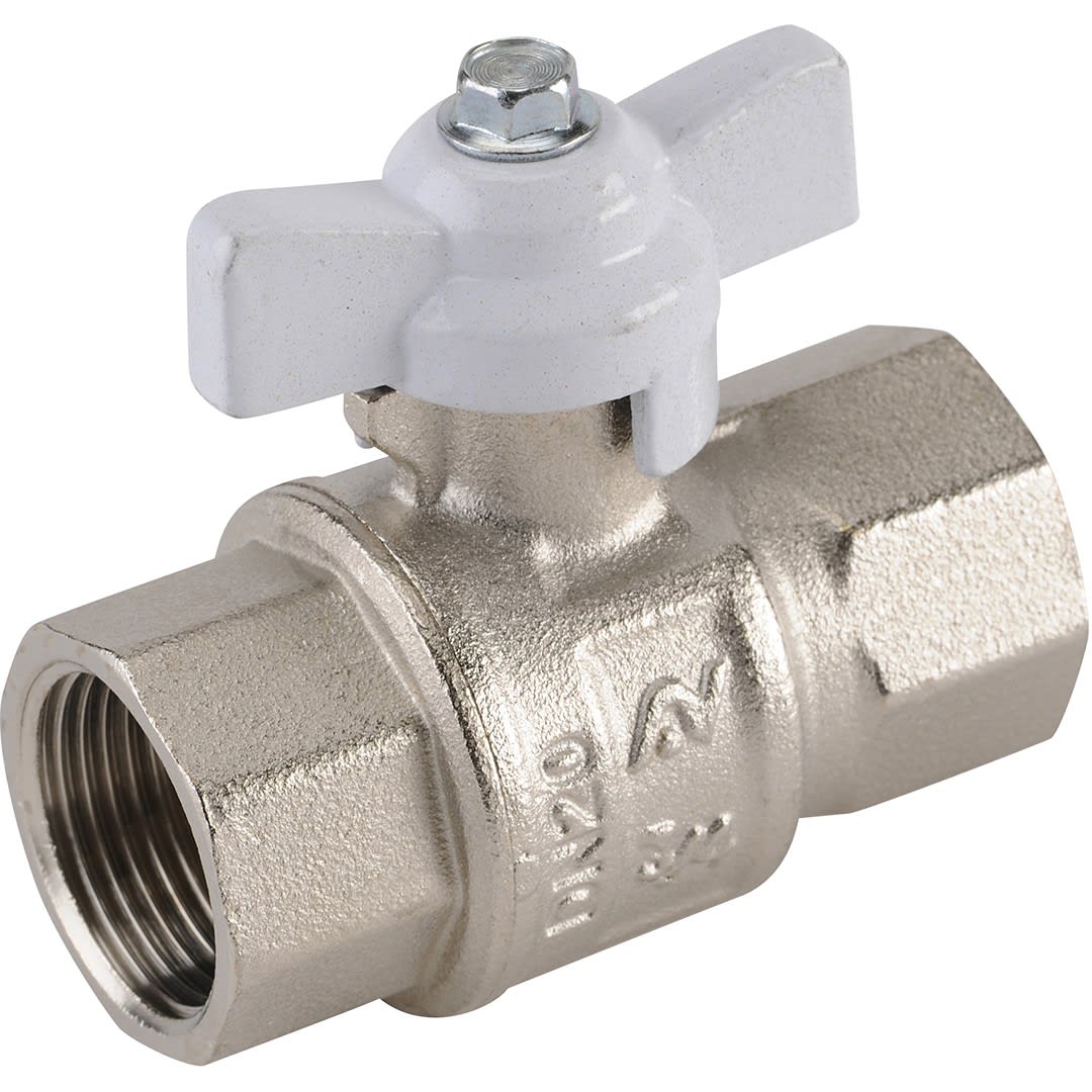 Sferaco - Vanne à sphère dégraisée oxygène Série 561 femelle-femelle manette blanche 3/8"