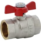 Sferaco - Vanne sphère laiton titré 4MS Bât+ femelle femelle manette papillon rouge 1/4''