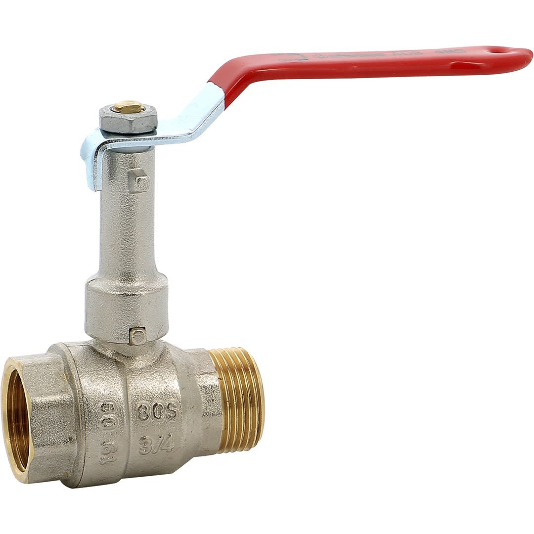 Sferaco - Vanne à sphère laiton Série 616 mâle femelle prolongateur levier rouge DN1/2"