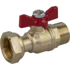 Sferaco - Robinet compteur 636 droit DN15 mâle 1" - écrou tournant 3/4" manette rouge