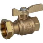 Sferaco - Robinet compteur NF 641 DN15 droit femelle 3/4" - écrou DN3/4" manette verte