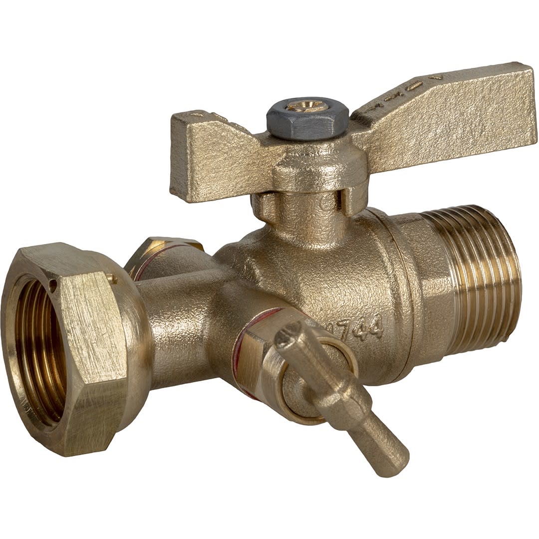 Sferaco - Robinet compteur à purge 643 DN15 droit mâle 3/4" - écrou 3/4" manette laiton