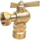 Sferaco - Robinet compteur NF 644 DN15 équerre mâle DN1/2" - écrou DN3/4" manette verte