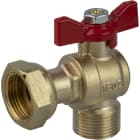 Sferaco - Robinet compteur 645 DN15 équerre mâle DN3/4" - écrou DN3/4" manette rouge