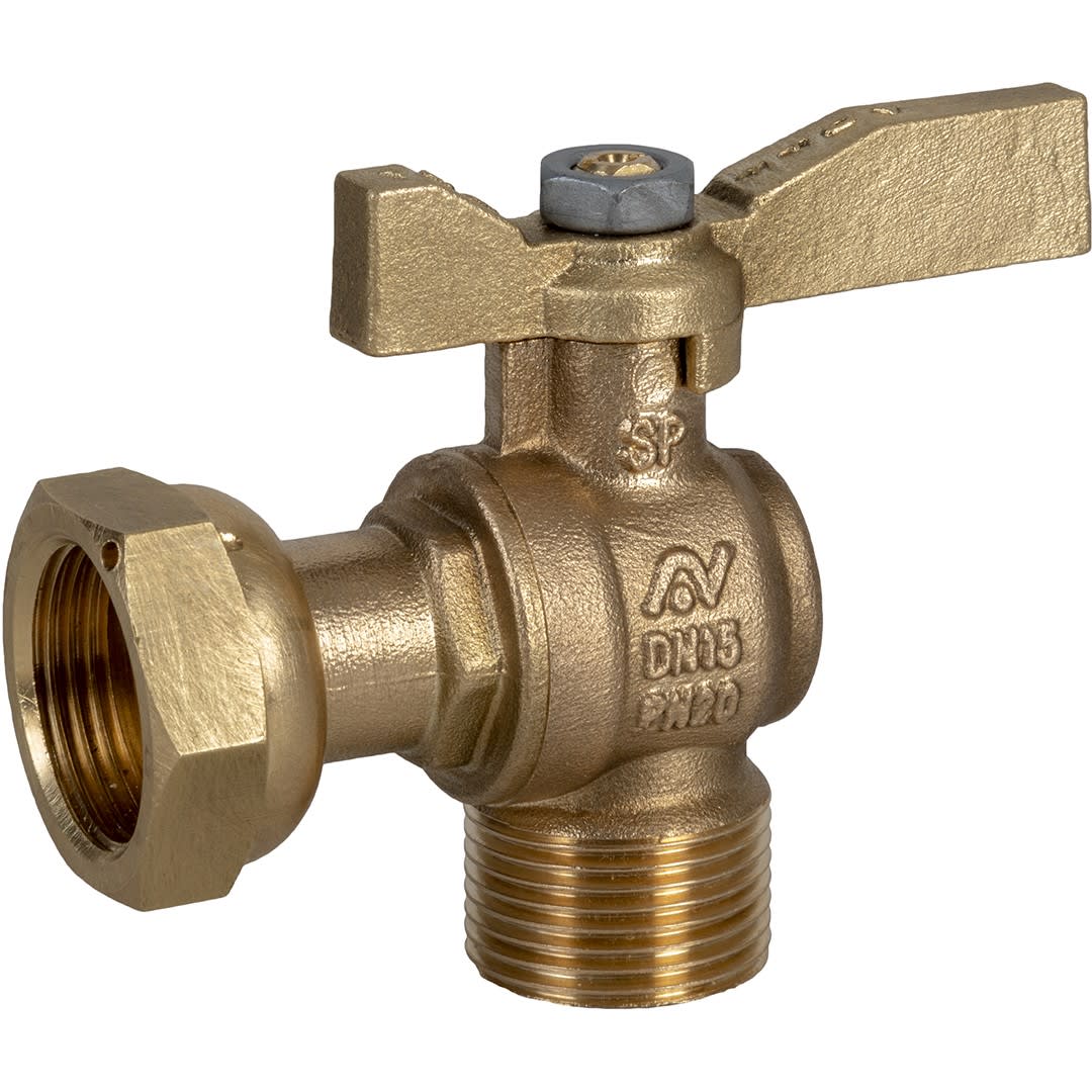 Sferaco - Robinet compteur SPDE 646 DN30 équerre mâle 1"1/2 - écrou 1"1/2 manette laiton