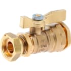 Sferaco - Robinet droit tube PE pour rail support compteur Série 654R Ecrou 1"1/2-PE DN50
