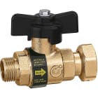 Sferaco - Vanne à sphère Ballstop avec clapet Série 655 écrou tournant-Mâle DN3/4"-3/4"