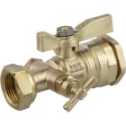 Sferaco - Robinet compteur 657 droit à purge raccord PE DN25 - écrou 3/4" manette laiton