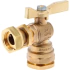Sferaco - Robinet equerre tube PE pour rail support compteur Série 654R Ecrou 3/4"-PE DN32