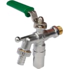 Sferaco - Robinet de puisage laiton chromé antigel Série 686 poignée verte DN1/2"-3/4" D15