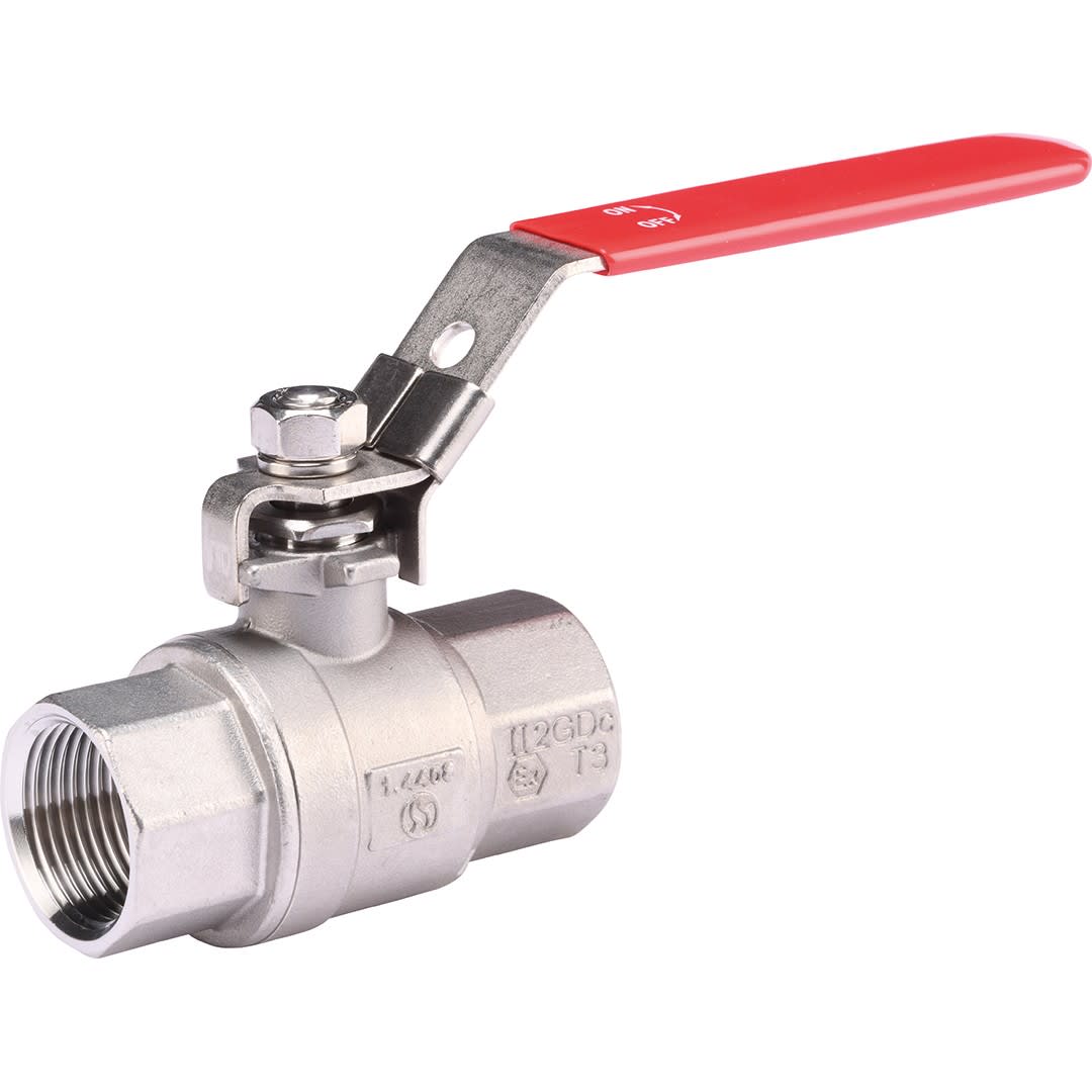 Sferaco - Robinet à tournant sphérique 2 pièces inox femelle femelle BSP DIN M3 3/4"