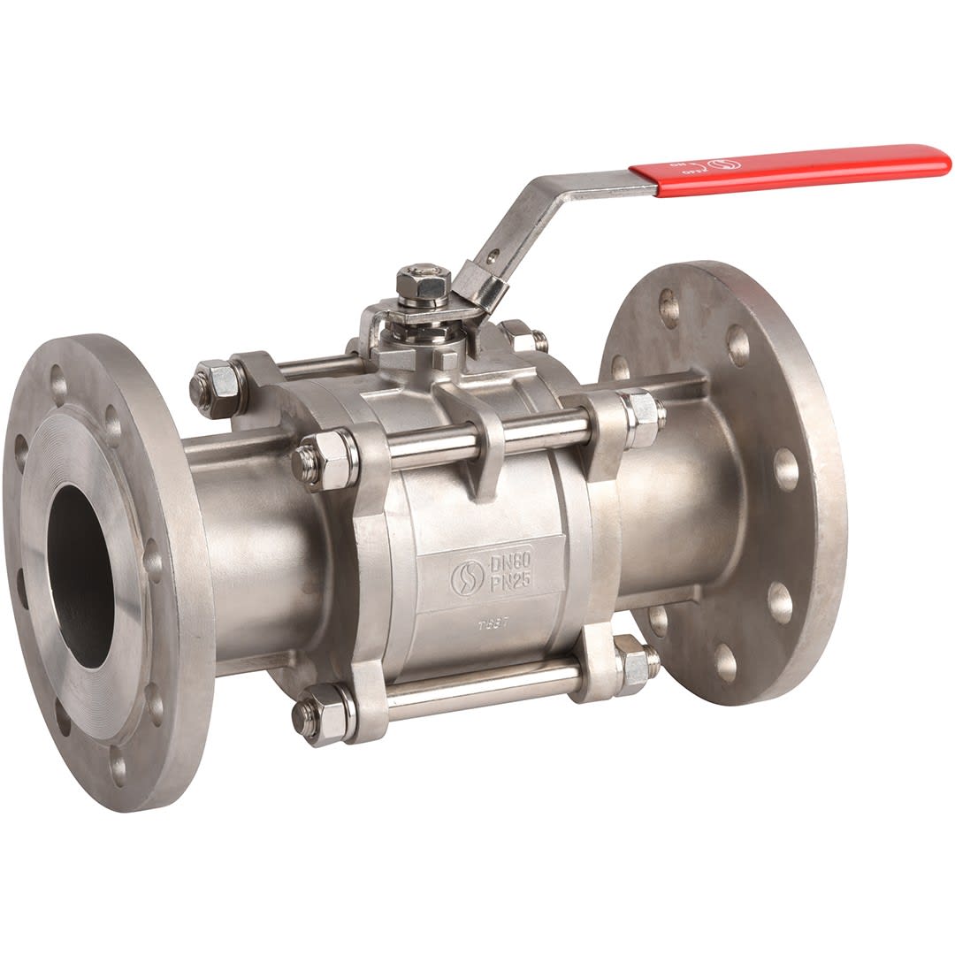 Sferaco - Vanne à boisseau sphérique 3 pièces inox Série 731 à brides PN40 DIN3202 F1 DN80