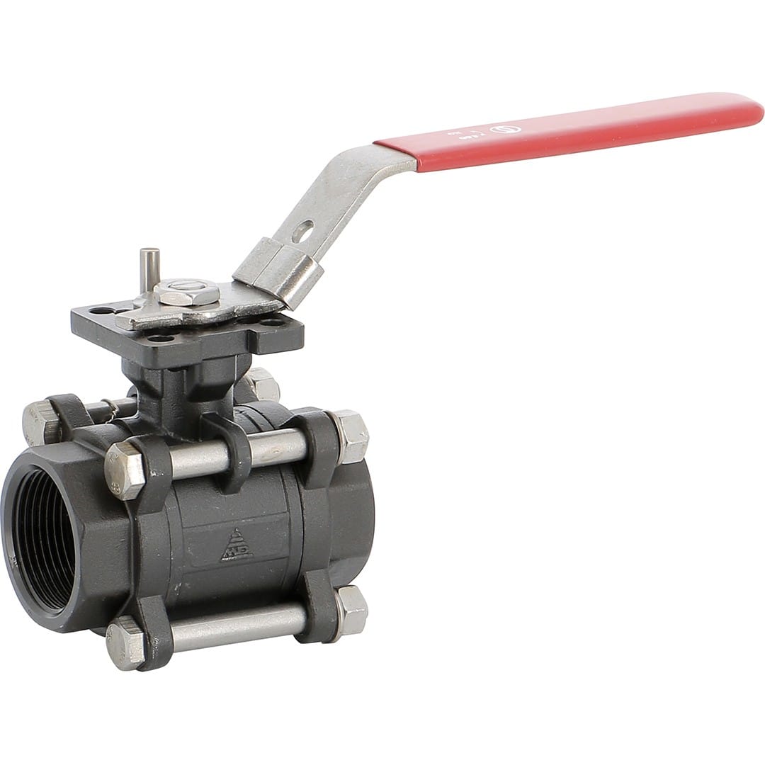 Sferaco - Vanne à boisseau sphérique 3 pièces acier ISO5211 HT Série 737 Femelle BSP DN4"