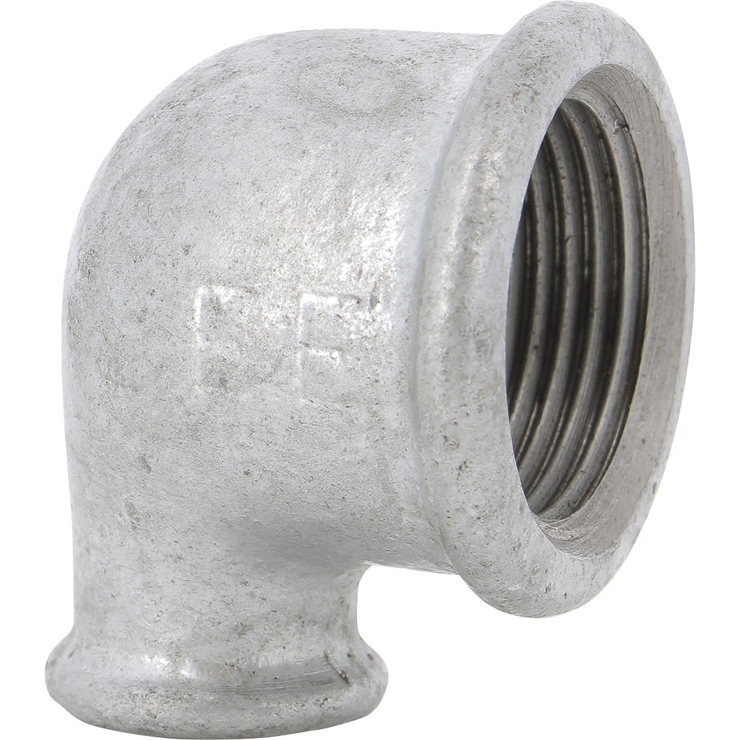 Sferaco - RFM 90R GALVA 1"1/2x3/4 COUDE RED.F-F 90R COUDE REDUIT GALVA FF PETIT RAYON90°