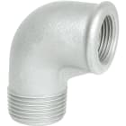 Sferaco - RFM 92R GALVA 1"1/2x1"COUDE RED.GALV.MF PETIT RAYON 90° F>M