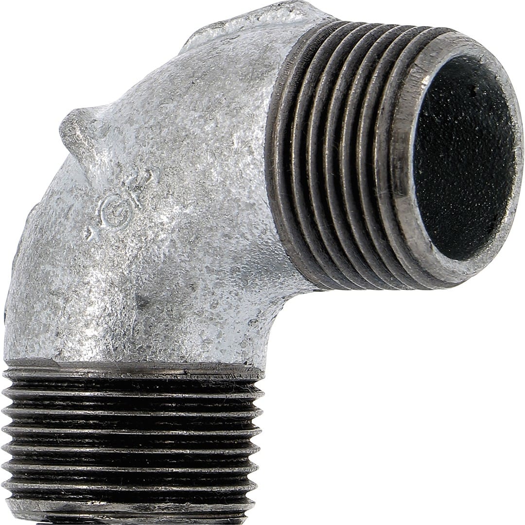 Sferaco - Raccord fonte malléable coude Mâle Mâle petit rayon 90° Série 94G galva DN1"1/2