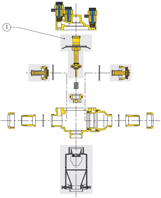 Sferaco - OBTURATR CENTR 950008-09/BA574DN1"1/2-2"