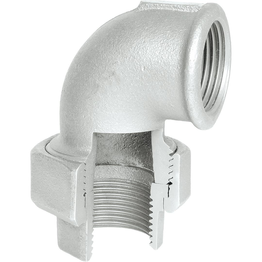 Sferaco - RFM 95 GALV.3/8" COUDE UNION FF JT PLAT 95 COUDE UNION GALVA FF JOINT PLAT