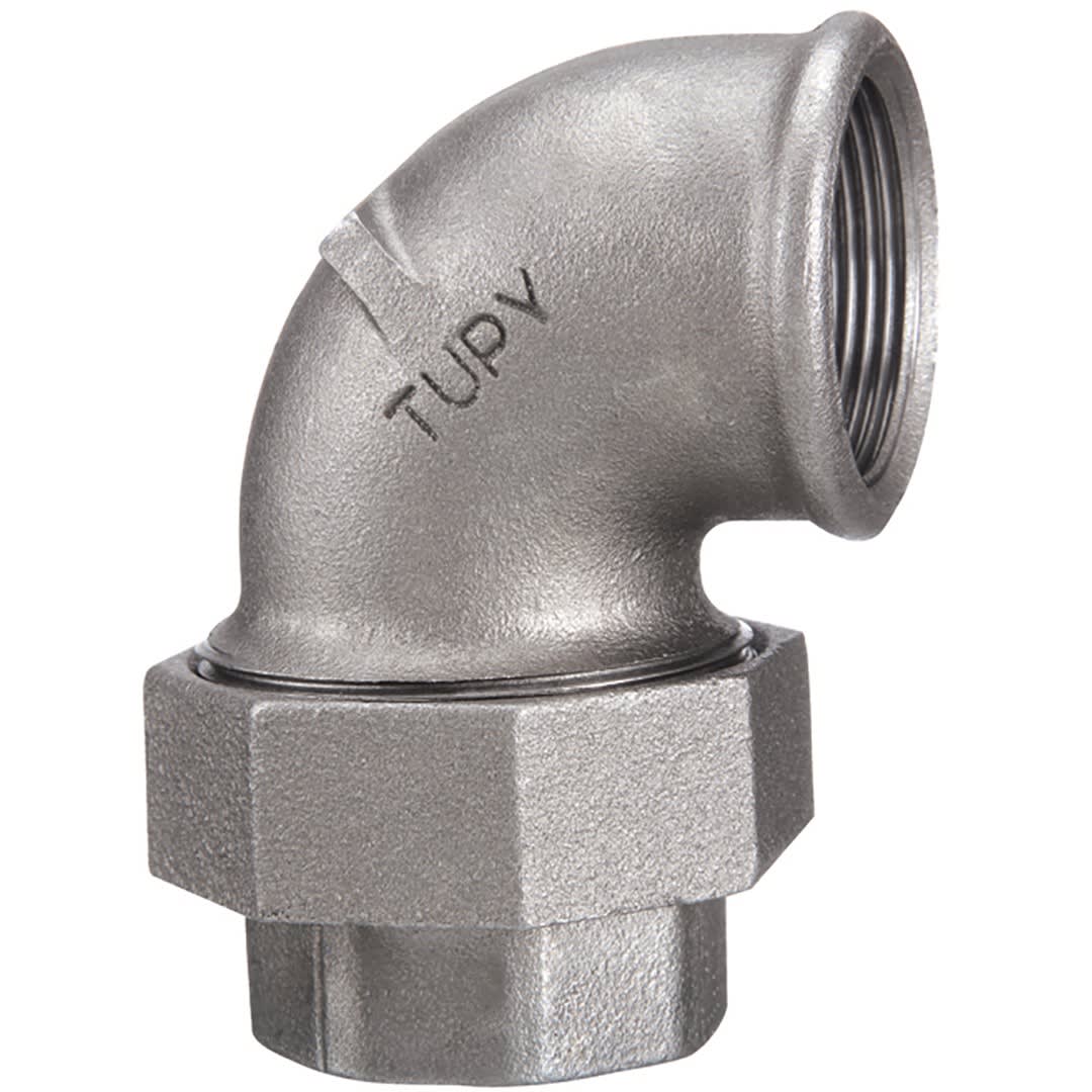 Sferaco - Raccord fonte malléable coude union FF joint conique Série 96N noir DN1/2"