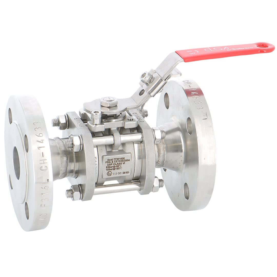 Sferaco - Vanne à boisseau sphérique à brides tournantes inox ELSA Série ELITRF DN15 PN40