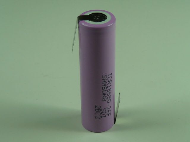 Enix - Accumulateur(s) Accus Lithium-Ion ICR18650-26J 1S1P 3.6V 2.6Ah HBL