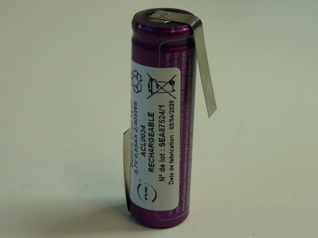 Enix - Accumulateur(s) Accus Lithium-Ion 1x 14500 1S1P ST1 3.7V 0.65Ah HBL