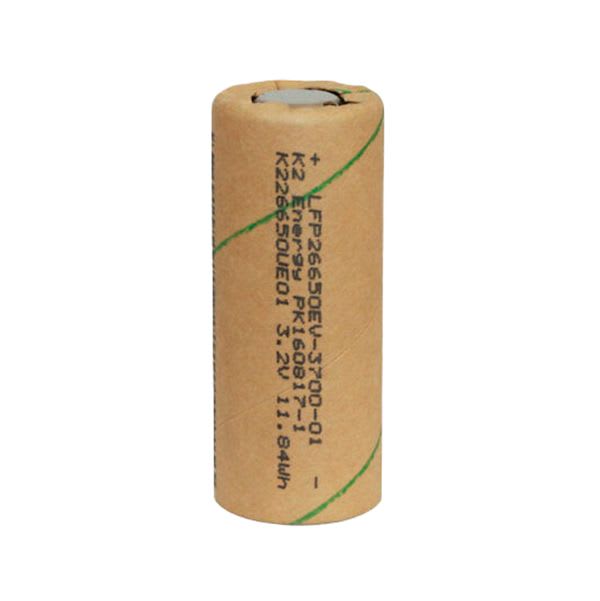 Enix - Boite(s) de 49 Accus Lithium Fer Phosphate K2 ENERGY IFR26650 LiFePO4 3.2V 3.7Ah