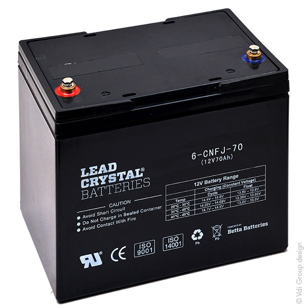 Enix - Batterie(s) Batterie lead crystal 6-CNFJ-70 12V 70Ah M6-F