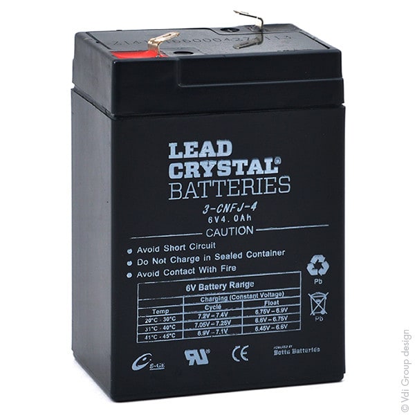Enix - Batterie(s) Batterie lead crystal 3-CNFJ-4 6V 4Ah F4.8