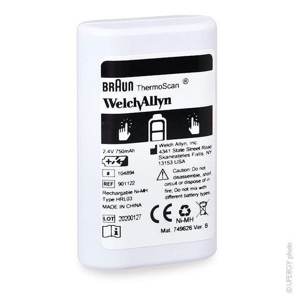 Enix - Batterie(s) Batterie medicale rechargeable Braun Thermoscan 2.4V 750mAh