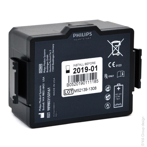 Enix - Batterie(s) Batterie medicale non rechargeable pour Heartstart FR3 12V 4.7Ah